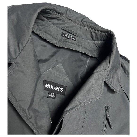 MOORES Vintage 90s Luxury Designer Water Resistant Trench Coat - 44S (XL) - Picture 2 of 6